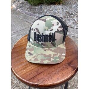 Bushnell Cap America Original Camo Black Mesh Snapback Trucker Disc Golf Hat